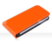Кожен калъф FLIP FLEXI за Nokia Lumia 830 оранжев